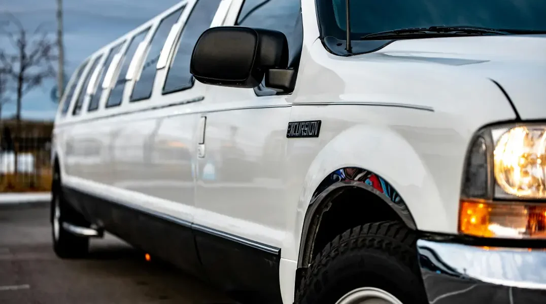 Weiße Limousine