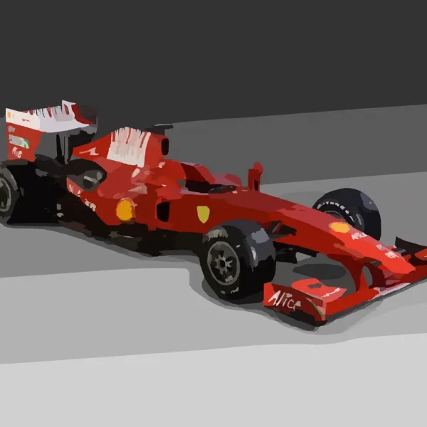 Formel 1 Punkteverteilung Tabelle und Rennwagen auf Strecke